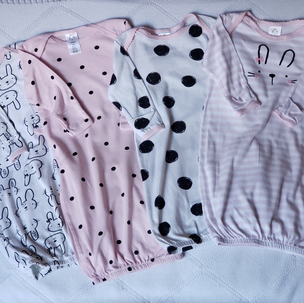 Gerber baby sleep gowns 4-pack size 0-6 months